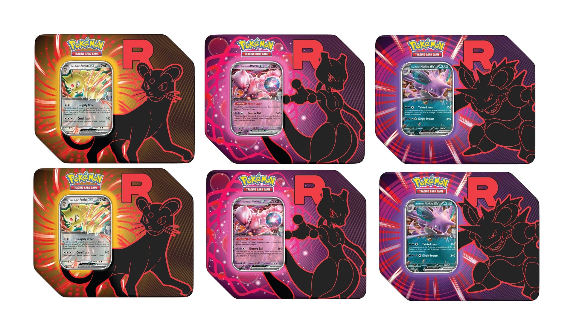 Pokemon Team Rocket [x6] Tins Sealed Case